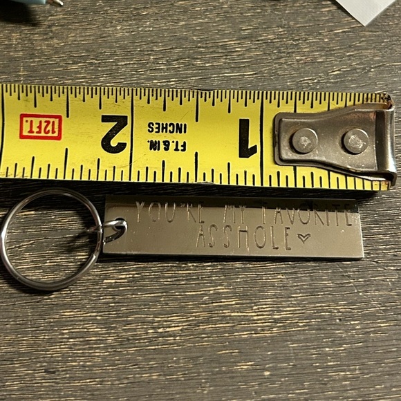 Stainless Steel “You’re My Favorite @$$hole” keychain - Picture 2 of 3